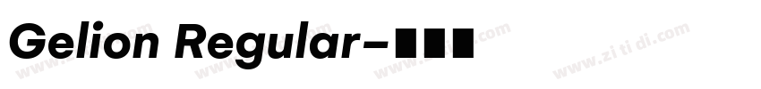 Gelion Regular字体转换